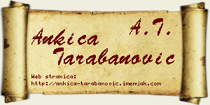 Ankica Tarabanović vizit kartica